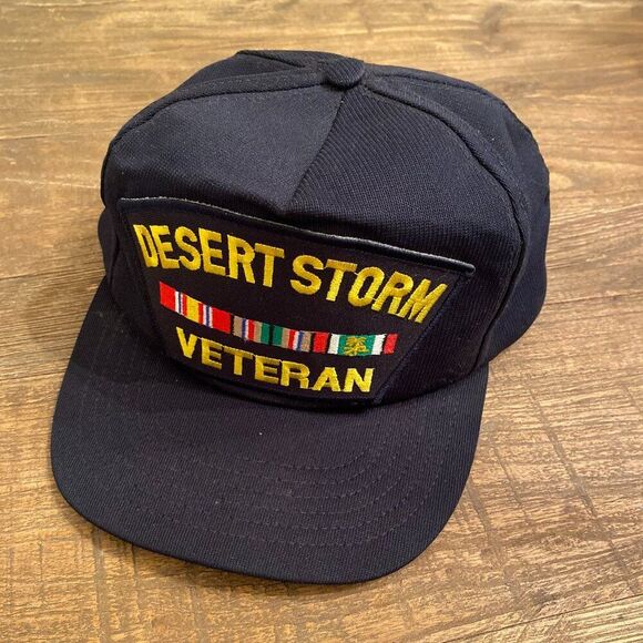 Vintage Desert Storm Veteran King Louie Military Trucker Hat OS VTG Embroidered - Picture 1 of 3